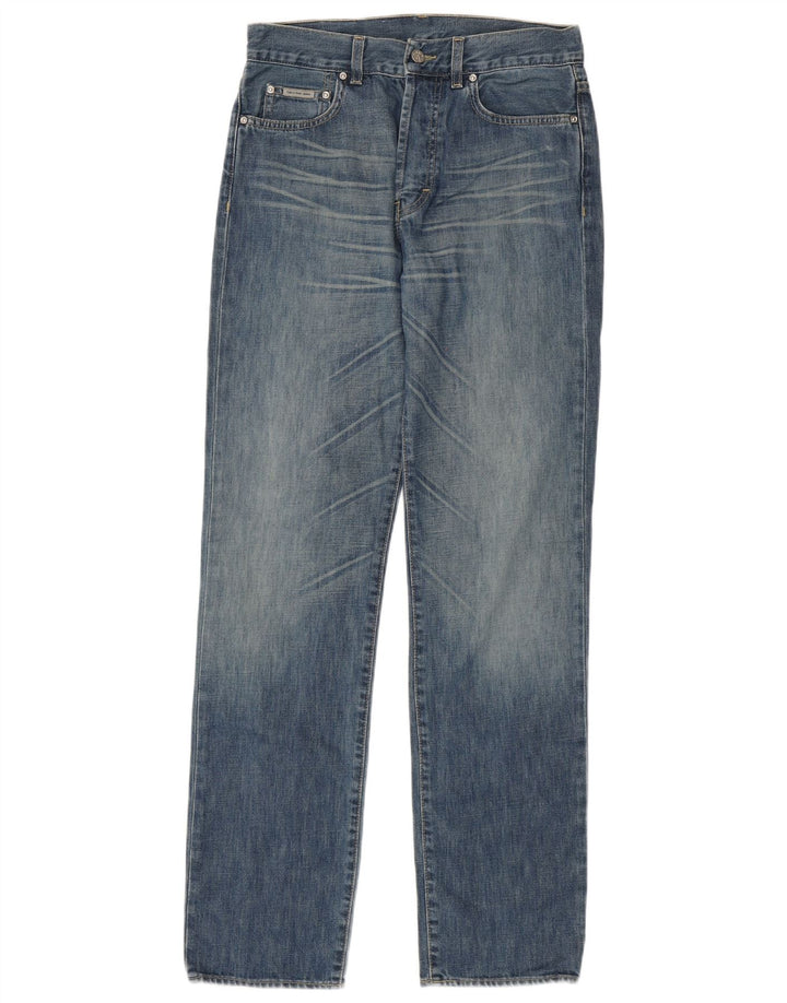 Calvin Klein Straight Jeans til mænd W30 L34 Blå Bomuld