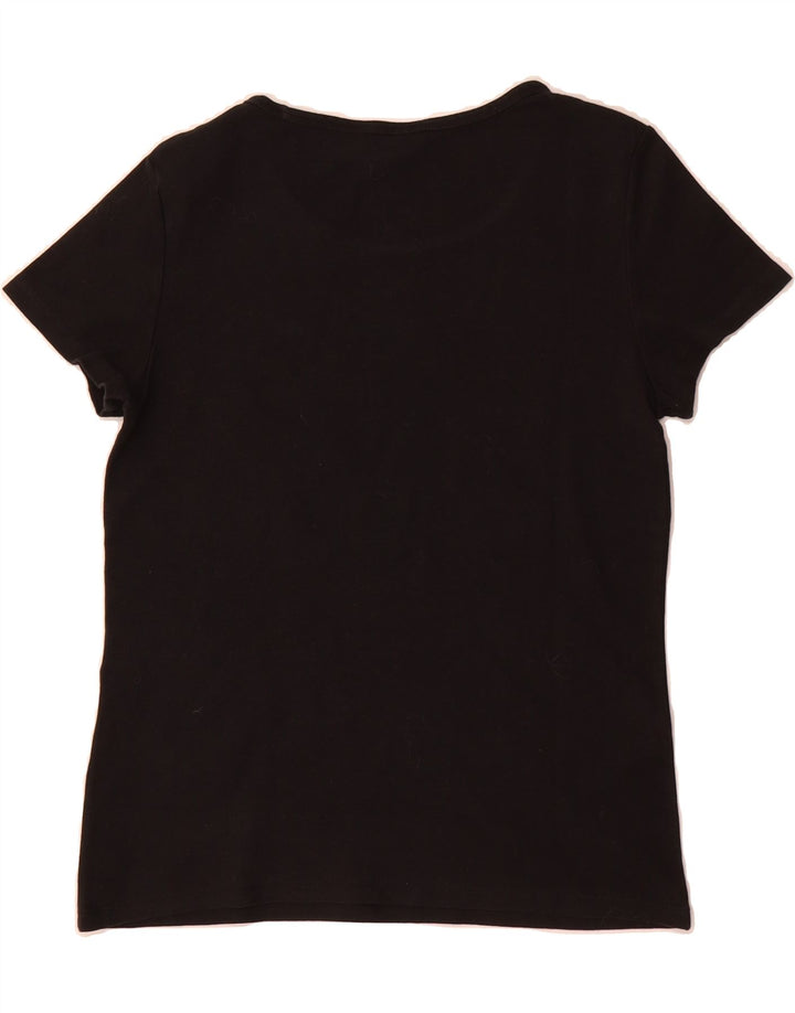 LEVI'S Womens T-Shirt Top UK 14 Large Black Vintage Levi's and Second-Hand Levi's from Messina Hembry 