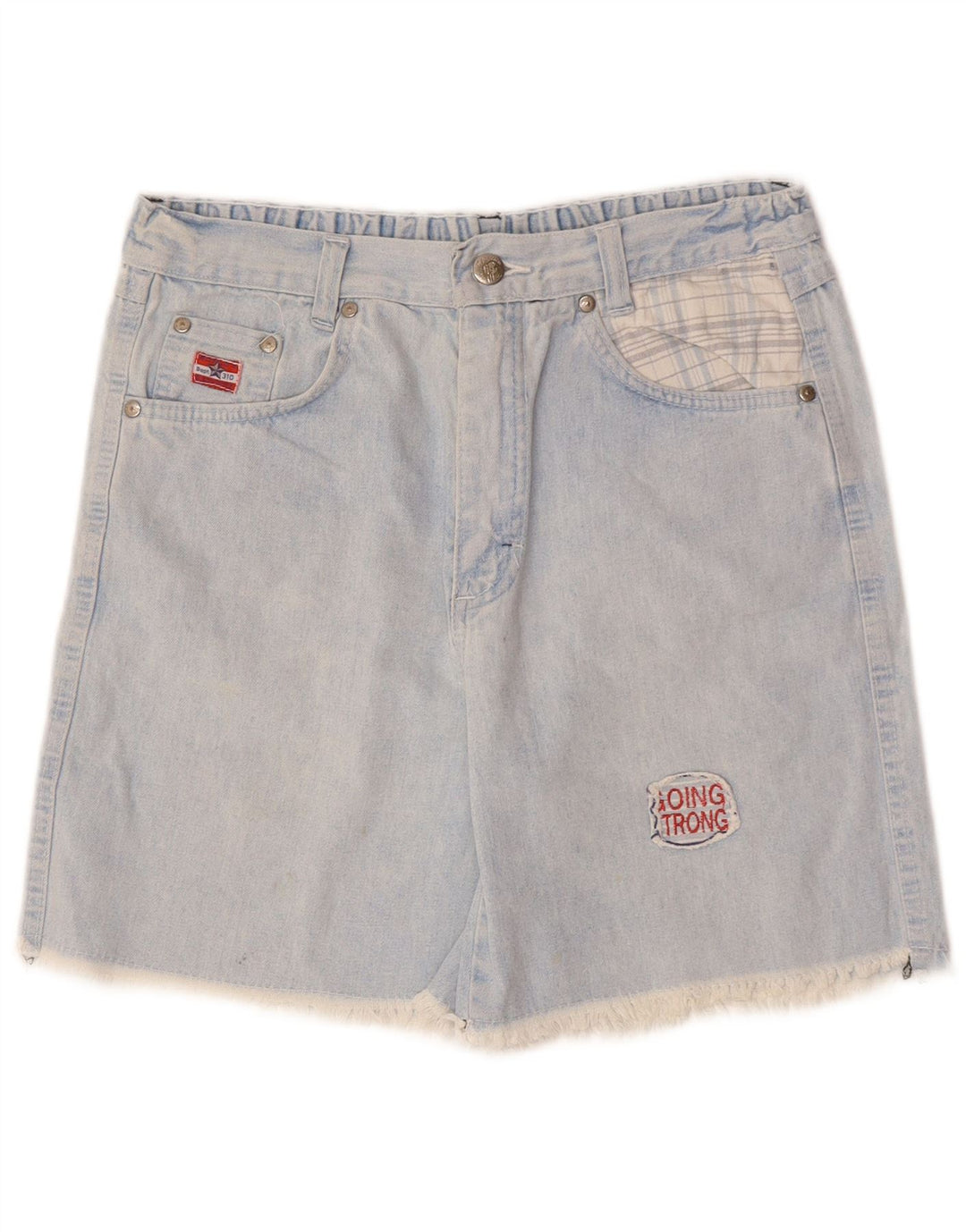 VINTAGE Boys Denim Shorts 13-14 Years W28 Blue