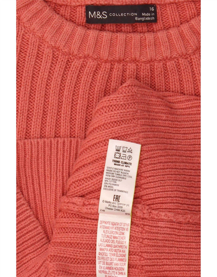 Marks & Spencer Dame sweater med rund hals DK 16 Large Pink