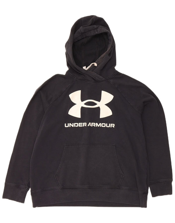 Under Armour Grafisk hættetrøje til kvinder UK 16 Stor marineblå bomuld