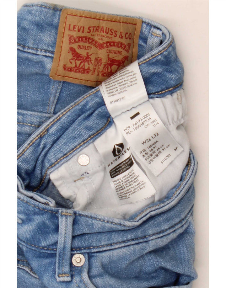 Levi's Womens 712 Slim Jeans W26 L32 Blue Cotton