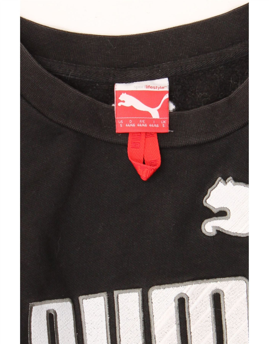 PUMA grafisk sweatshirt til mænd, lille sort