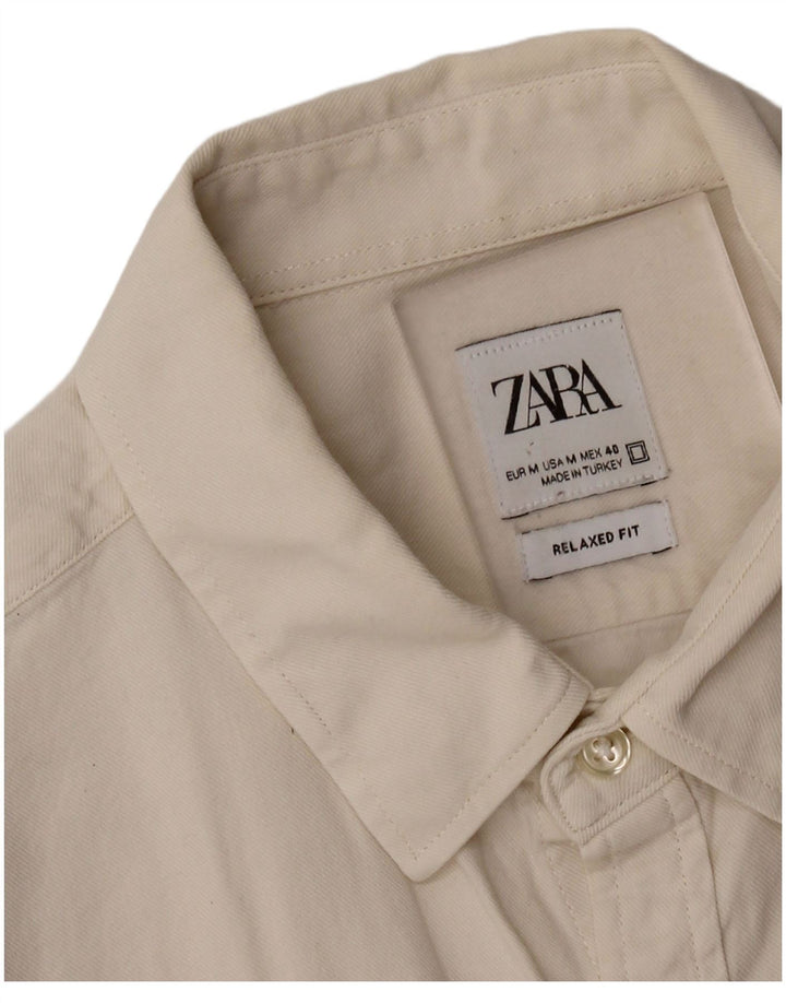 Zara Herre Relaxed Fit skjorte Medium Off White