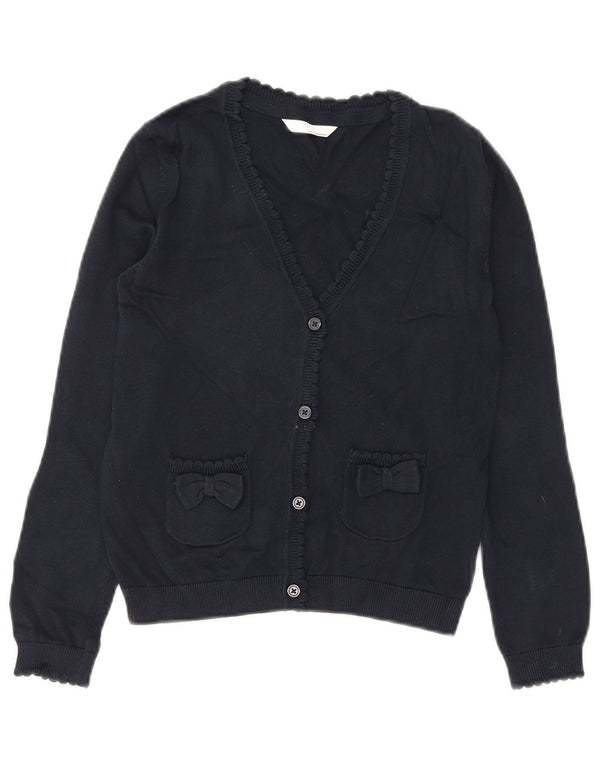 Marks & Spencer Girls Cardigantrøje 9-10 år Navyblå bomuld