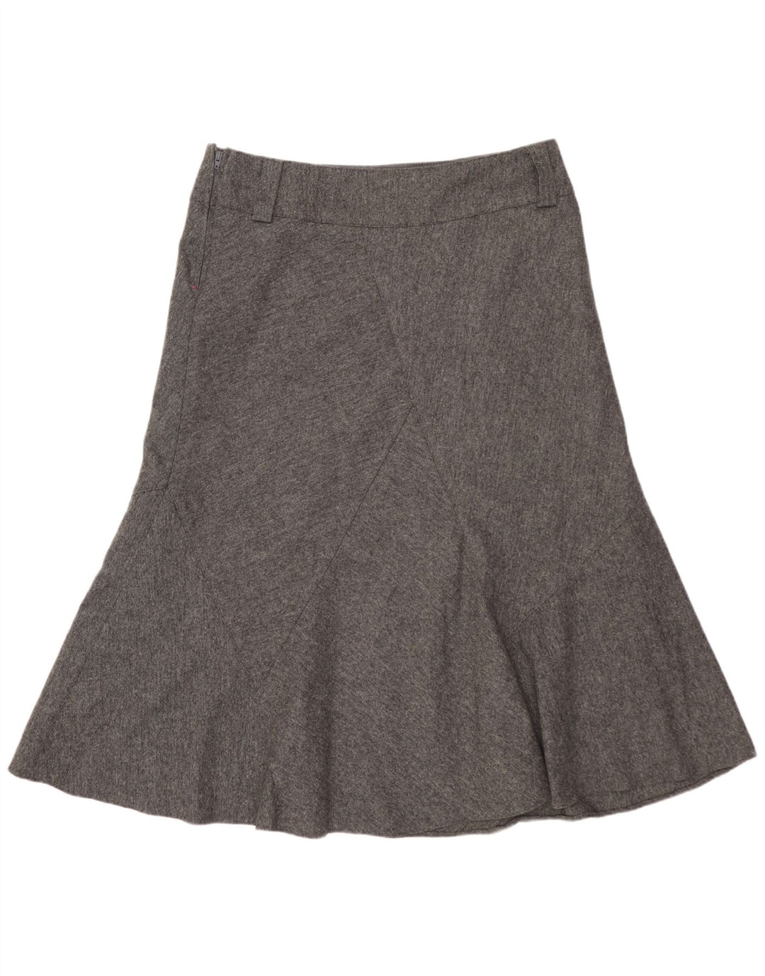 Marks & Spencer A-line nederdel til kvinder UK 12 Medium W32 Grå Flecked New Wool