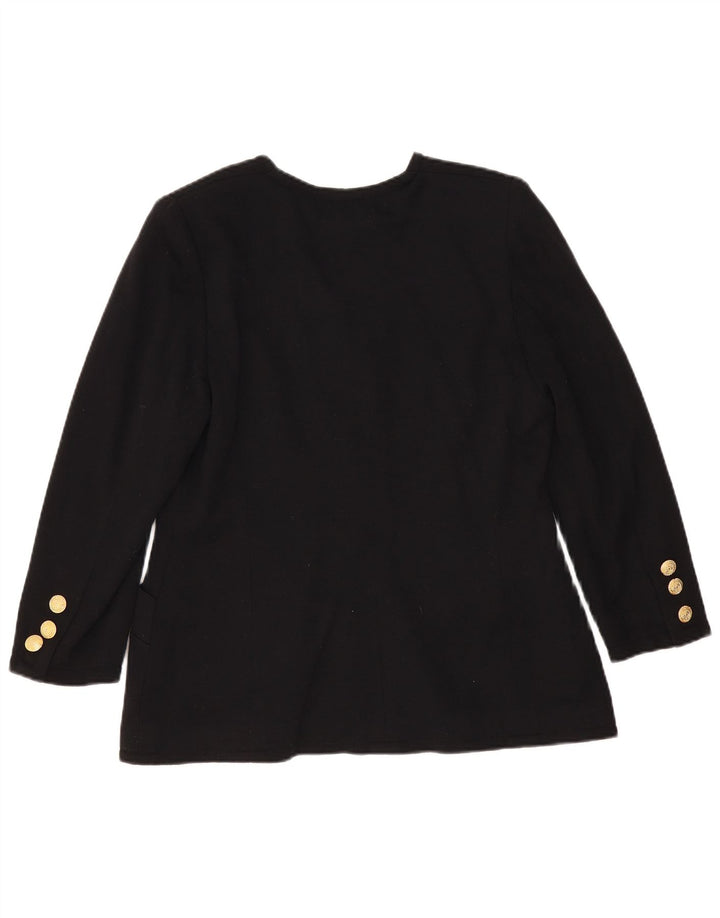 Luisa Spagnoli Dame 5 Button Blazer Jacket UK 12 Medium Black