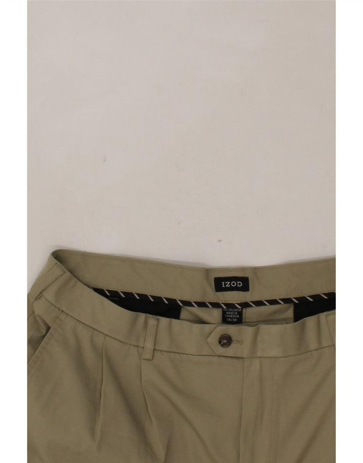 IZOD Mens Pegged Chino Trousers W38 L30  Beige Polyester Vintage Izod and Second-Hand Izod from Messina Hembry 