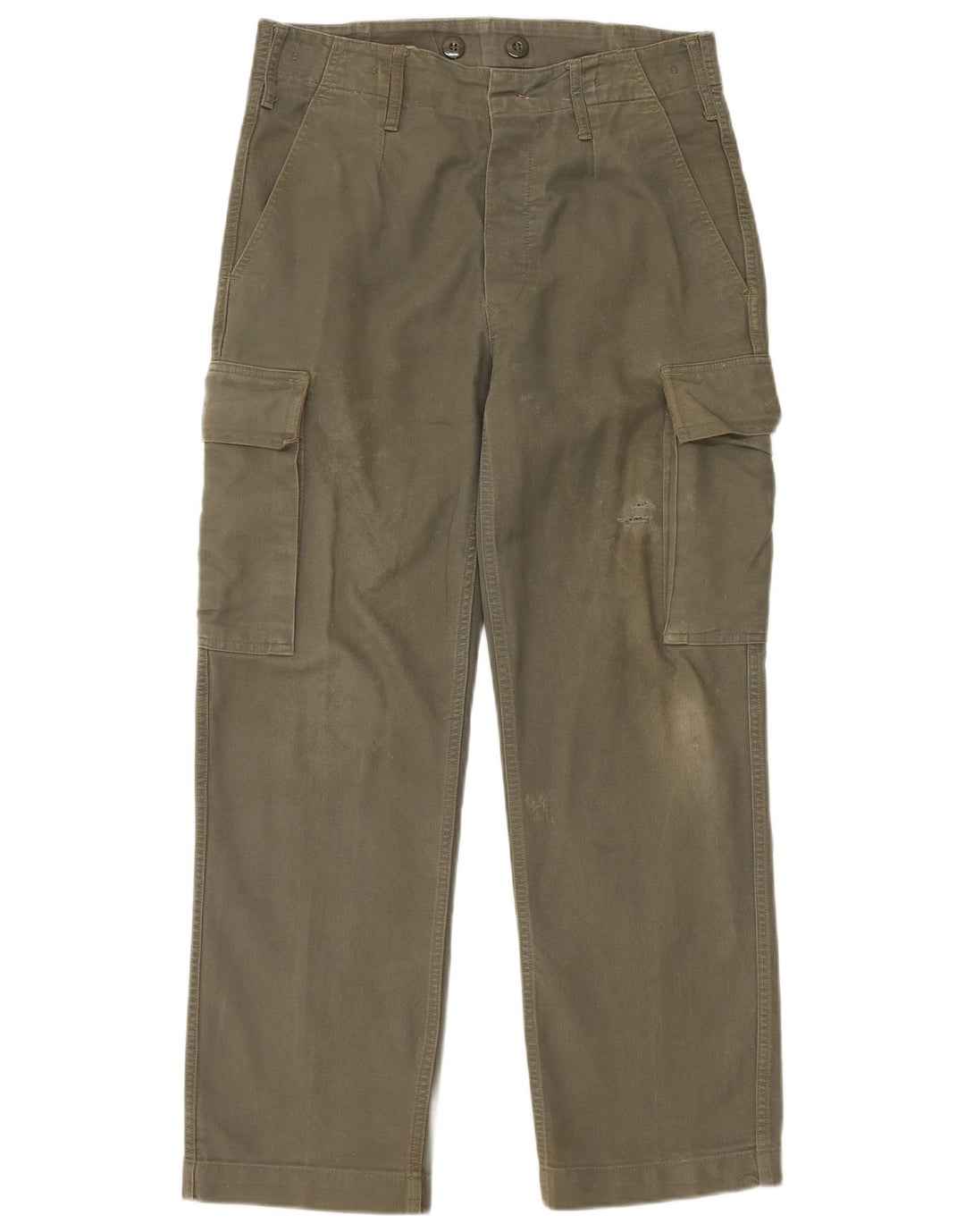 VINTAGE Straight Cargo bukser til mænd W30 L28 Khaki Bomuld