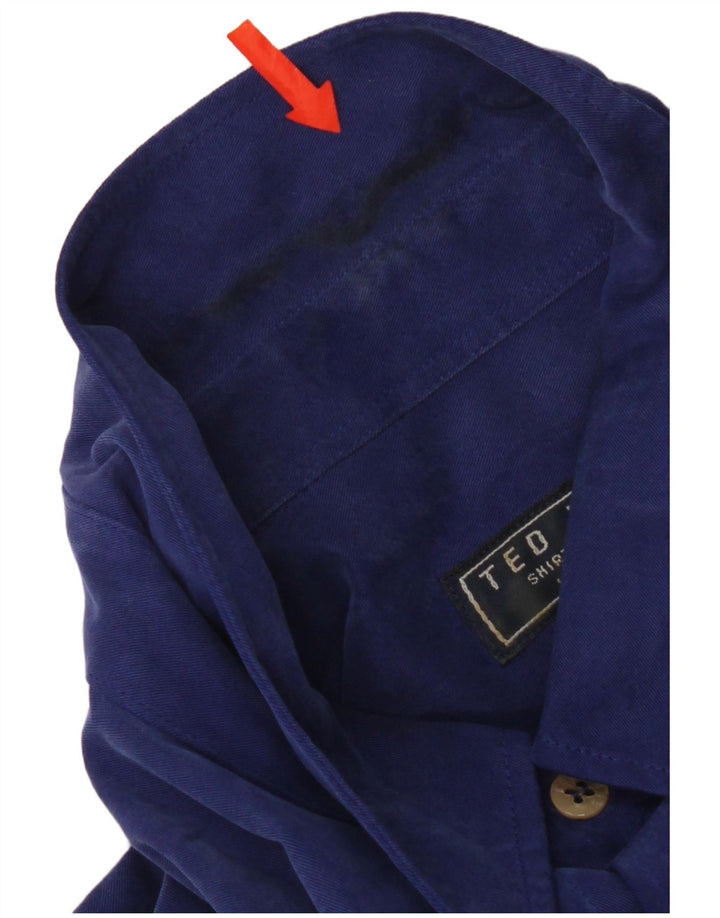Ted Baker Herreskjorte str. 4 Large Blue Polynosic
