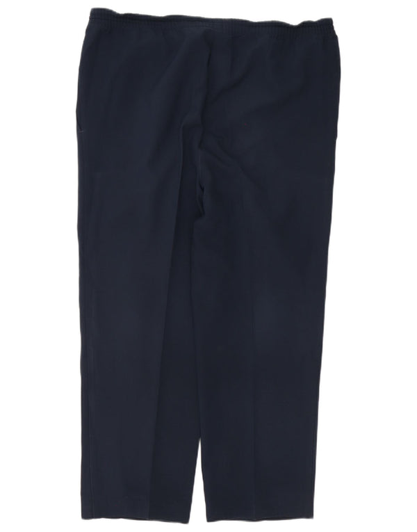 Marks & Spencer Dame Cropped Trousers UK 14 Large W36 L25 Navy Blue