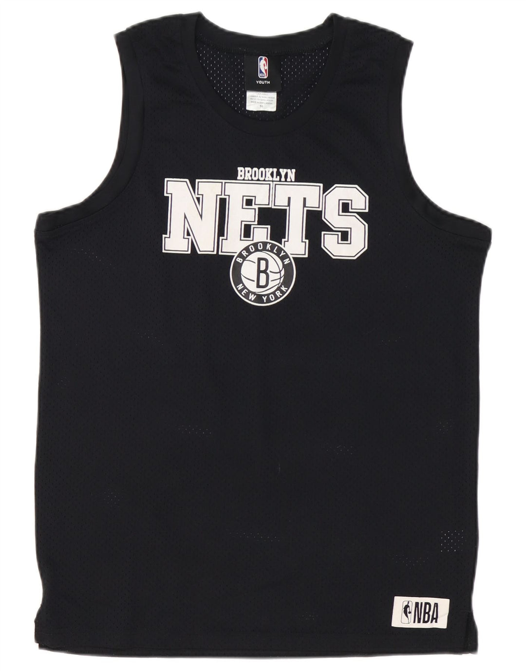 NBA Boys Brooklyn Nets Grafisk Vest Top 15-16 År Sort Polyester