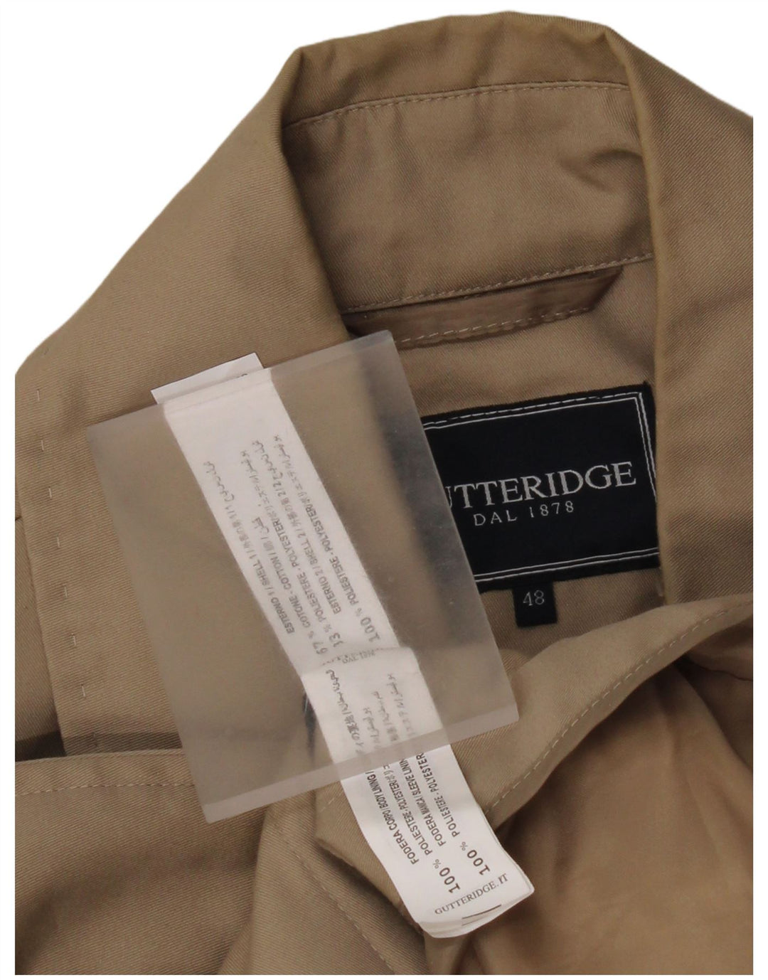 Gutteridge Trench Coat til mænd IT 48 Medium Beige Bomuld