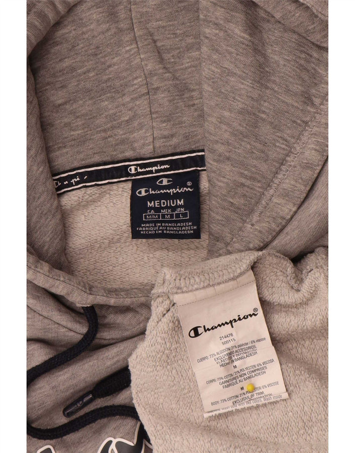 Champion Herre grafisk hættetrøje Jumper Medium Grey Flecked Bomuld
