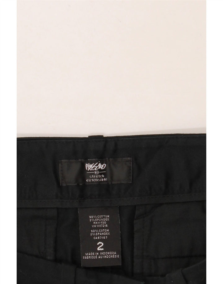 MOSSIMO Womens Stretch Chino Shorts US 2 XS W28 Black Cotton Vintage Mossimo and Second-Hand Mossimo from Messina Hembry 