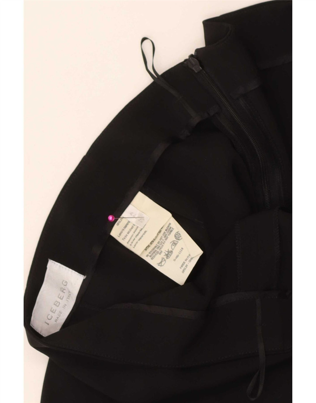 Iceberg Dame Flæse Nederdel IT 44 Medium W32 Sort Silke