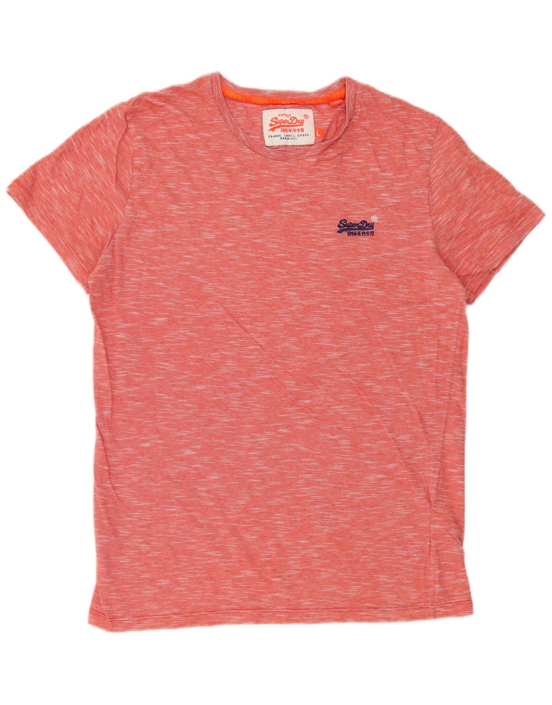 SUPERDRY T-shirt top til mænd, stor rød flækket bomuld