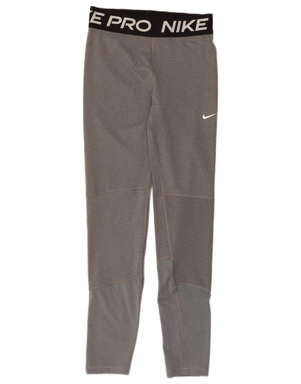 Nike piger grafiske leggings 13-14 år XL Grå Colourblock Bomuld