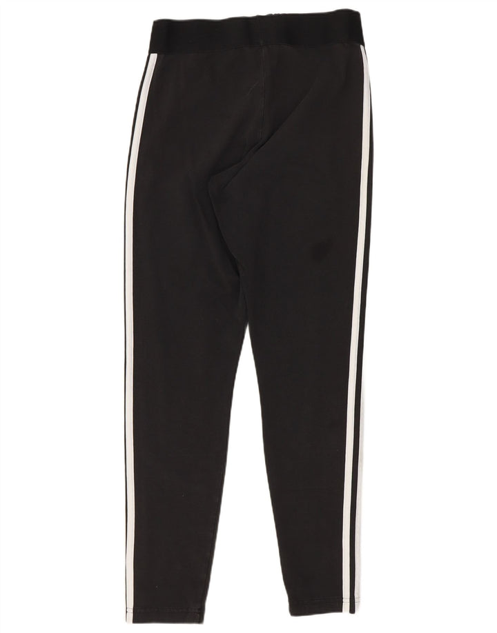 Adidas Dame Leggings UK 12/14 Medium Sort Bomuld