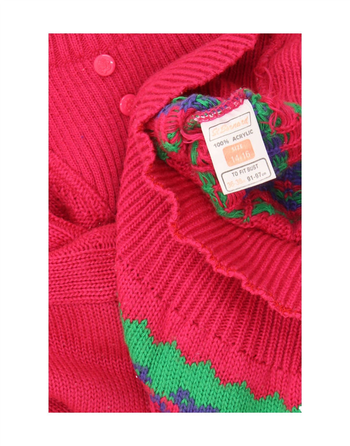 ST. BERNARD Womens Turtle Neck Jumper Sweater UK 14/16 Large Pink Vintage St. Bernard and Second-Hand St. Bernard from Messina Hembry 