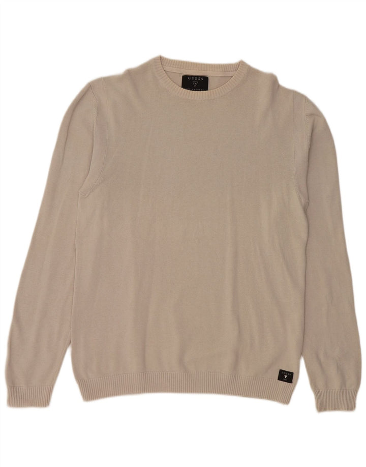 Guess Dame Boat Neck Jumper Sweater UK 14 Large Grey