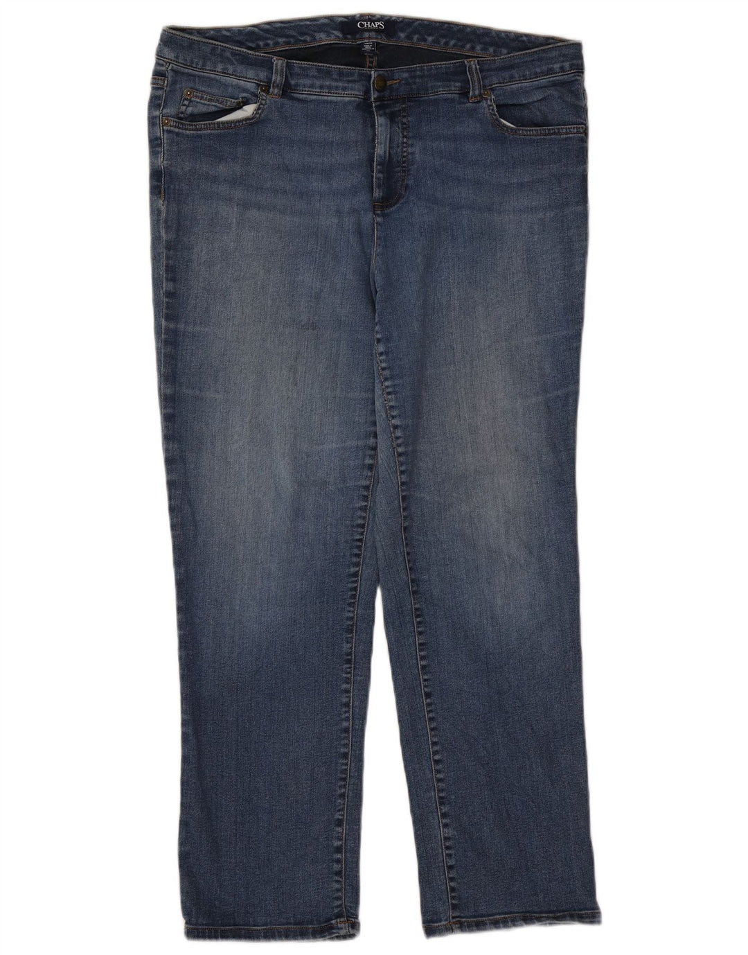 CHAPS Womens Straight Jeans US 16 2XL W38 L28 Blue Cotton