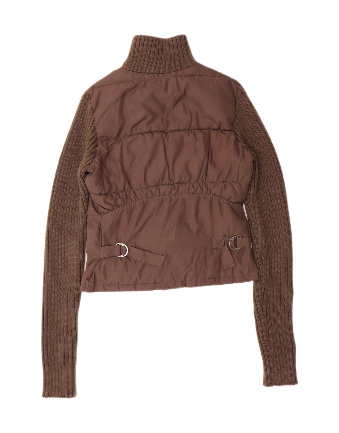 BENETTON Womens Padded Jacket UK 10 Small Brown