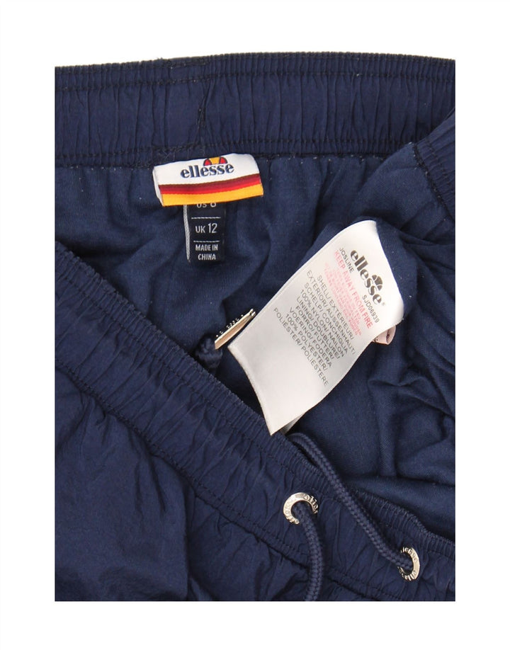 Ellesse Dame træningsdragt Bukser Joggers UK 12 Medium Navy Blue Nylon