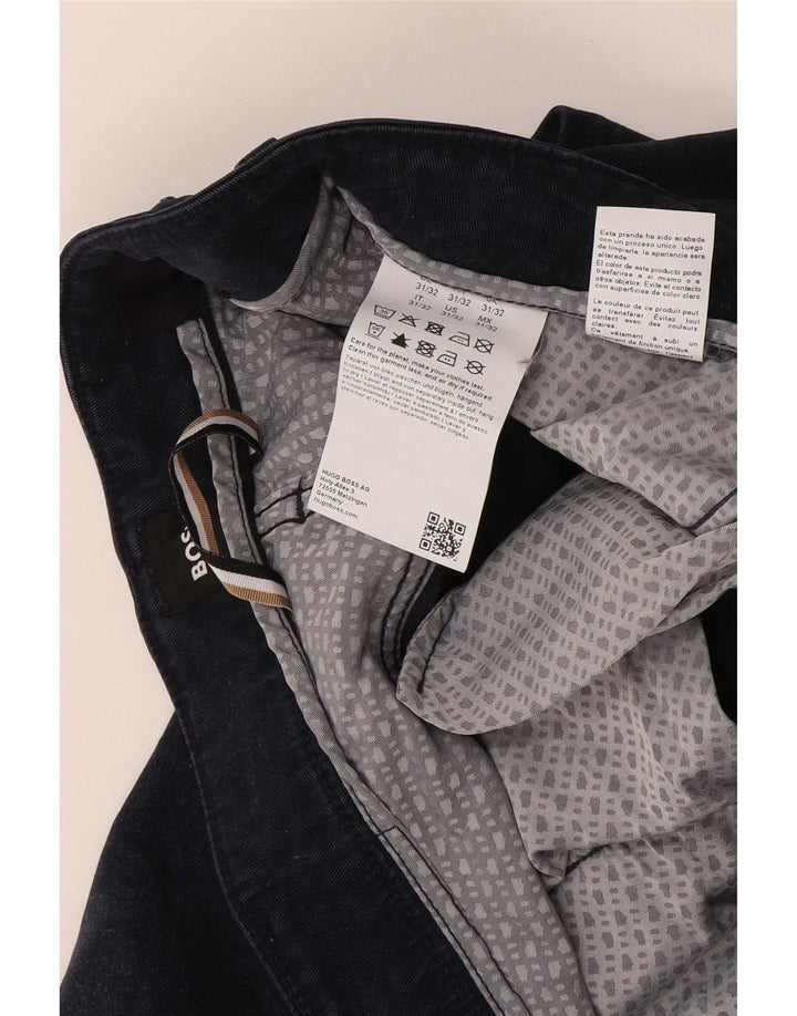 Hugo Boss Herre Slim Jeans W31 L32 Marineblå Lyocell