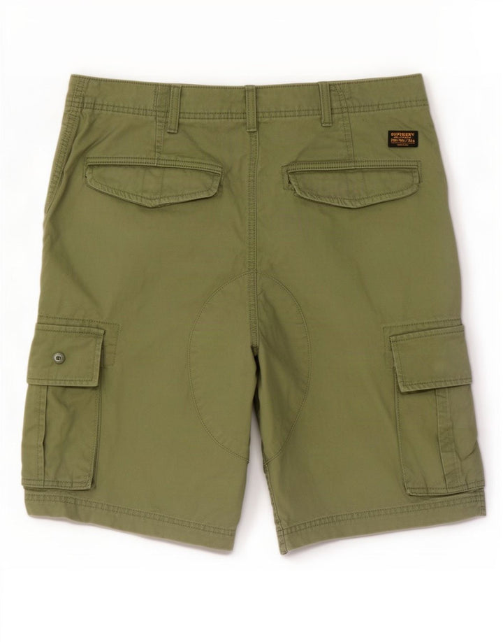 Superdry Cargo Shorts til mænd W32 mellemgrøn bomuld