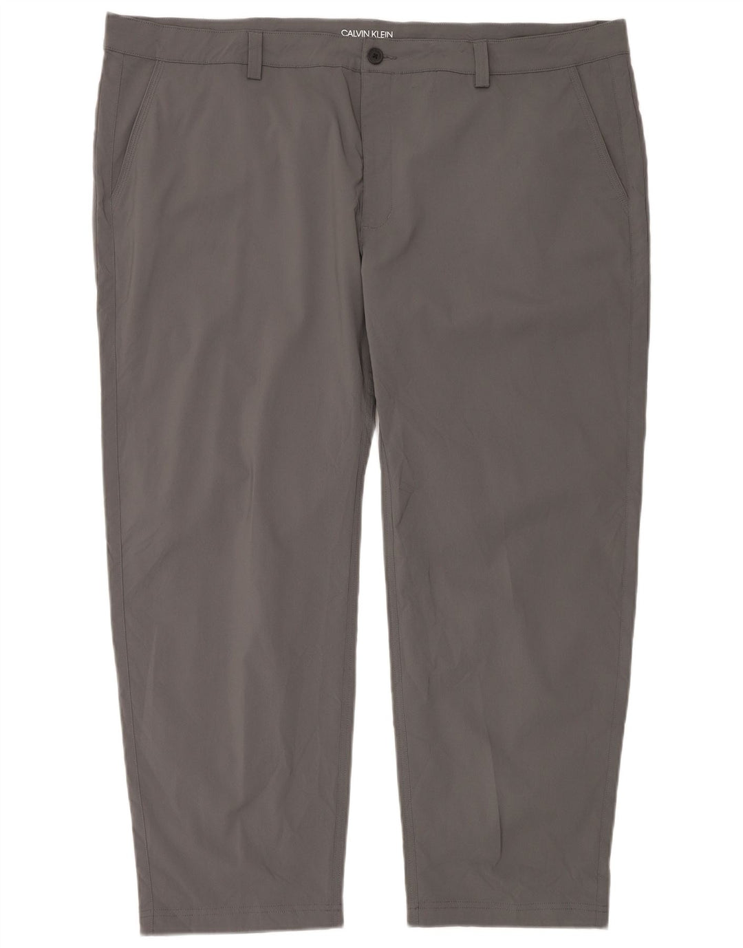 Calvin Klein Herre Golf Straight Chino Bukser W46 L29 Grå Polyester