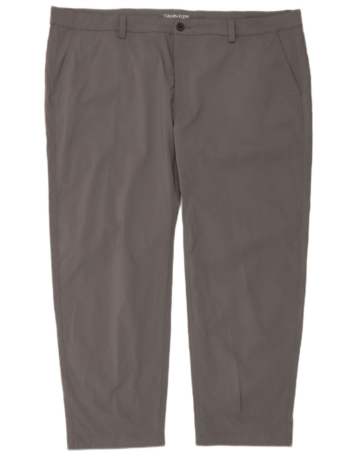 Calvin Klein Herre Golf Straight Chino Bukser W46 L29 Grå Polyester