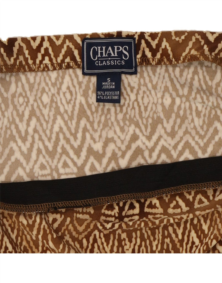 CHAPS Womens Trumpet Skirt Small W27  Brown Geometric Polyester Vintage Chaps and Second-Hand Chaps from Messina Hembry 