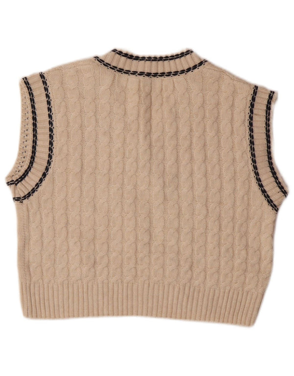 Zara Girls Vest Tank Top 11-12 Years Off White Polyester