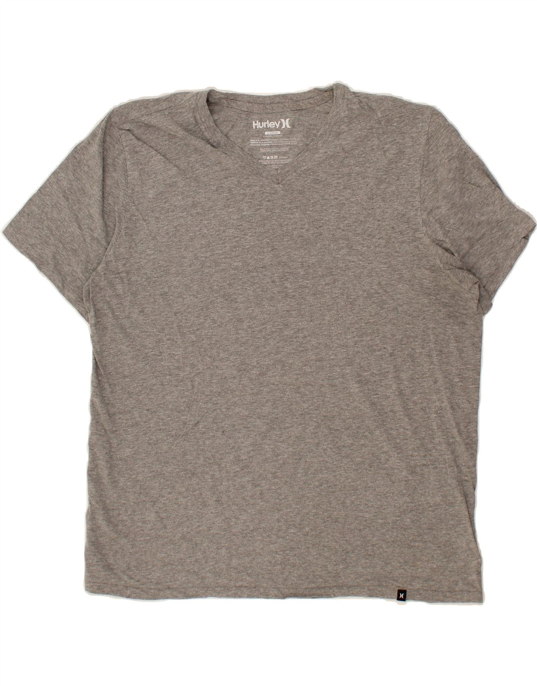 HURLEY Mens T-Shirt Top XL Grey Cotton Vintage Hurley and Second-Hand Hurley from Messina Hembry 