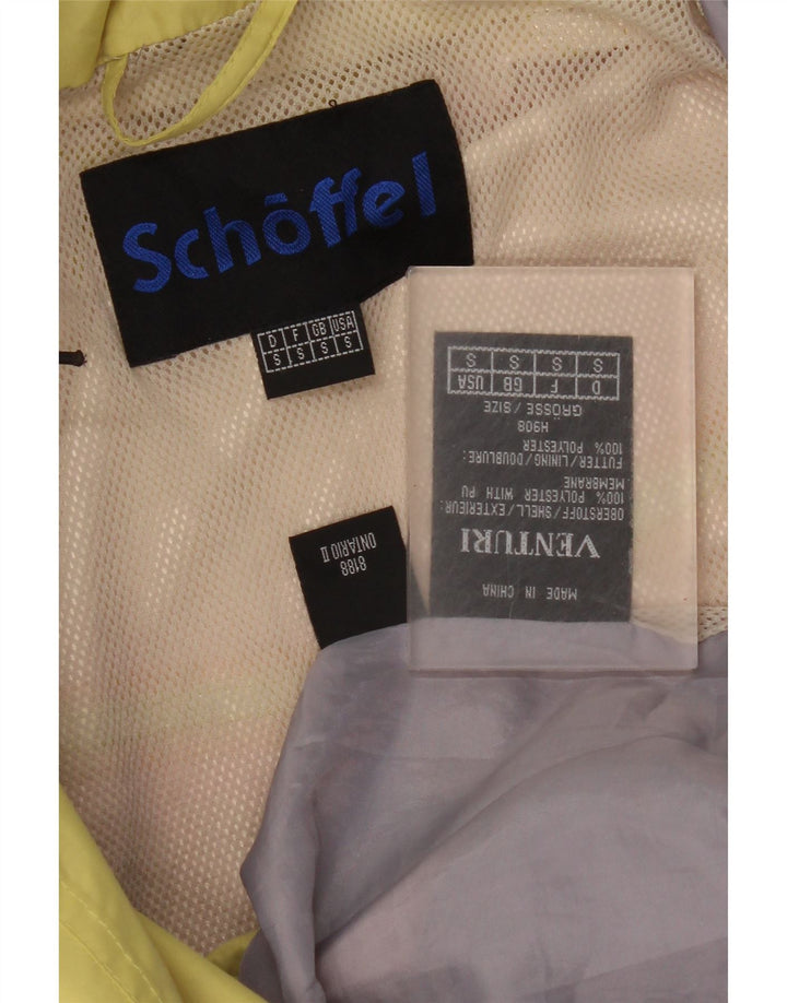 Schoffel Herre Hooded Loose Fit regnjakke UK 36 Small Yellow Polyester