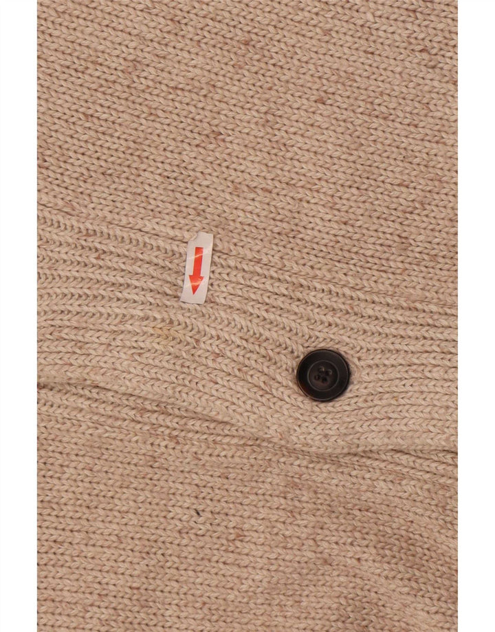 Lee Herre cardigan sweater Medium Beige Flecked Bomuld