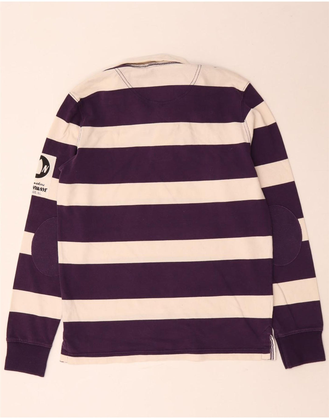 Murphy & Nye Herre grafisk rugby poloshirt Medium lilla stribet