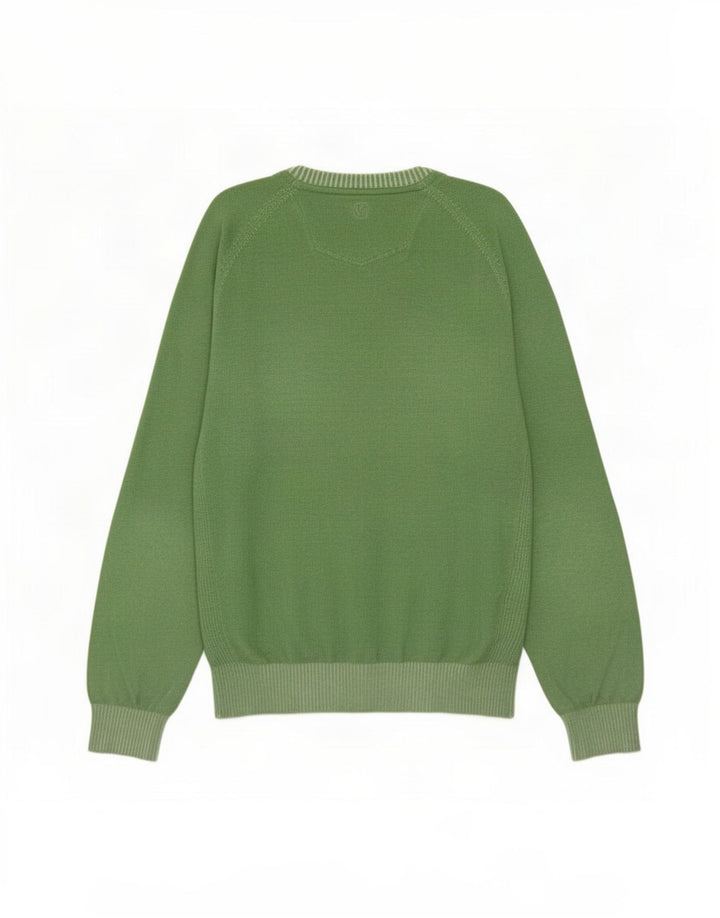 Fat Face Herre V-hals sweater Medium Grøn Bomuld