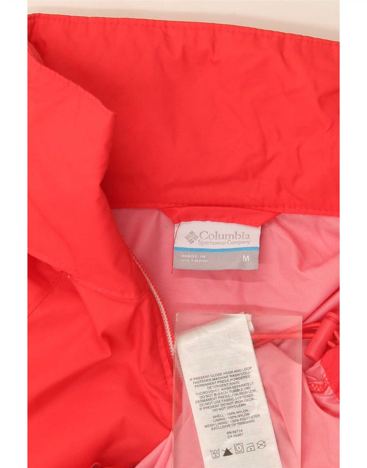 Columbia Regnjakke til kvinder UK 14 Medium Rød Nylon