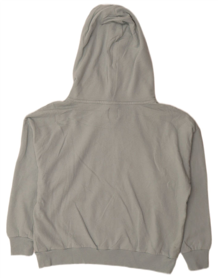 Gap Womens Grafisk Oversized Hoodie Jumper UK 14 Medium Blue Cotton