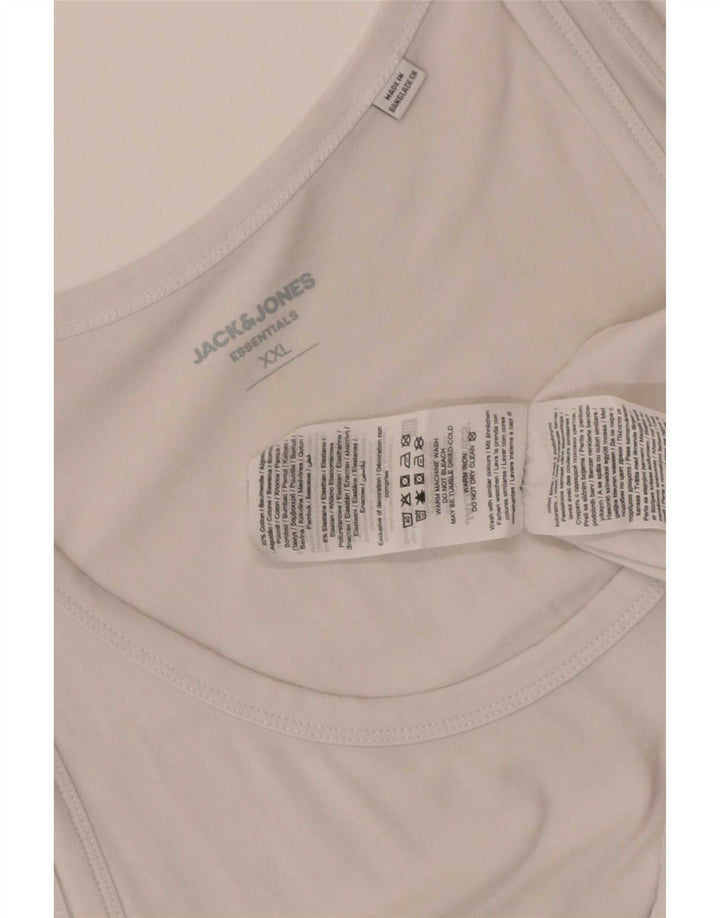 Jack & Jones Herrevest Top 2XL Hvid Bomuld