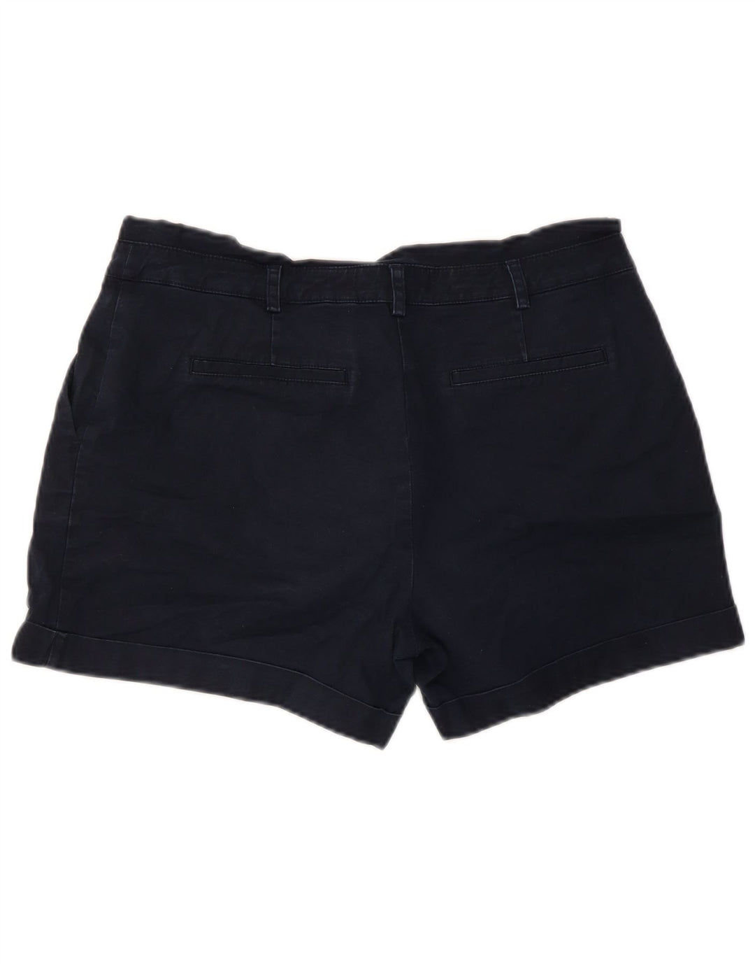 Oasis Womens Pegged Chino Shorts UK 12 Medium W32 Navy Blue Bomuld