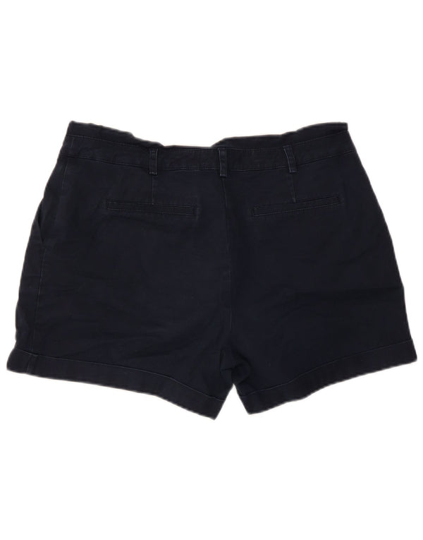 Oasis Womens Pegged Chino Shorts UK 12 Medium W32 Navy Blue Bomuld