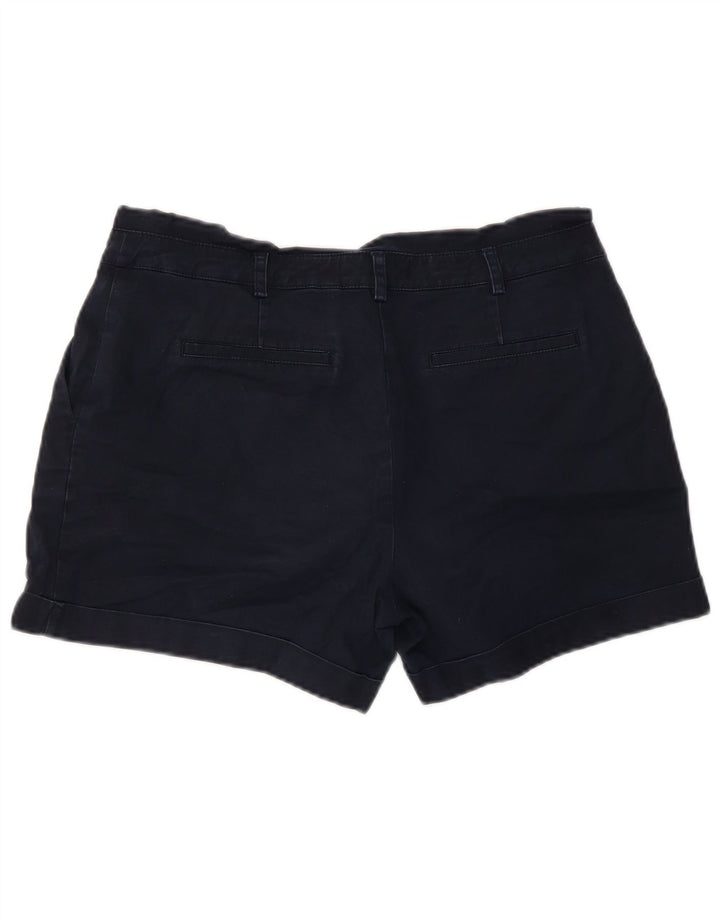 Oasis Womens Pegged Chino Shorts UK 12 Medium W32 Navy Blue Bomuld