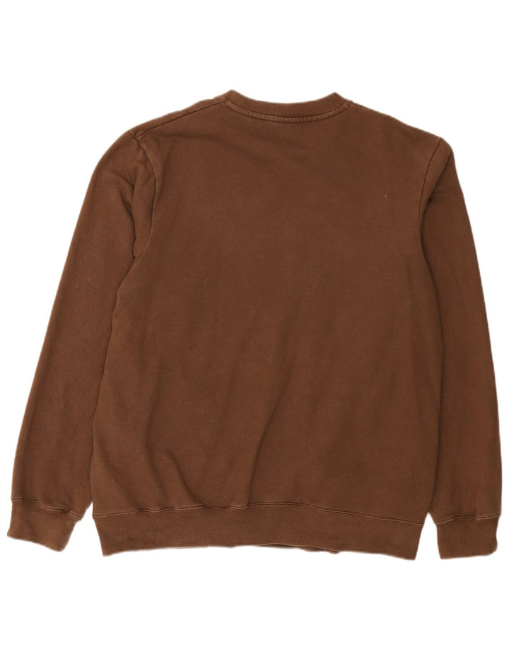 Nike grafisk sweatshirt til mænd UK 39/41 medium brun bomuld