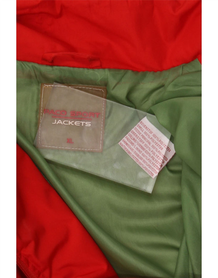 PACO Womens Windbreaker Jacket UK 18 XL Red Polyester Vintage Paco and Second-Hand Paco from Messina Hembry 