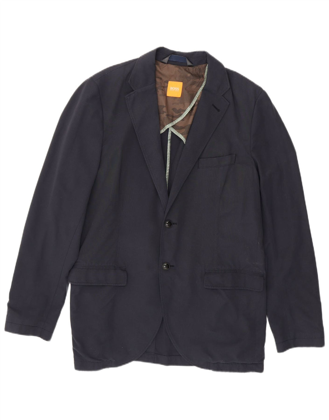 Hugo Boss Herre 2-knaps blazerjakke EU 54 2XL Marineblå Bomuld