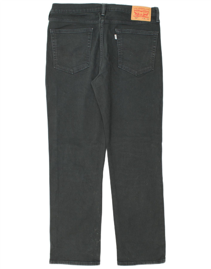 LEVI'S Herre 514 Straight Jeans W36 L32 Sort Bomuld