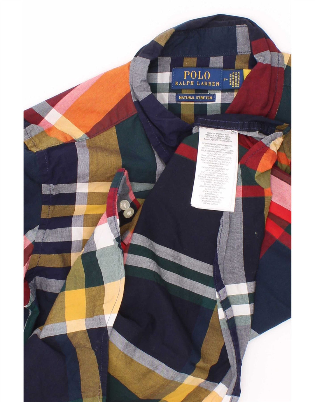 Polo Ralph Lauren drengeskjorte 6-7 år flerfarvet ternet bomuld